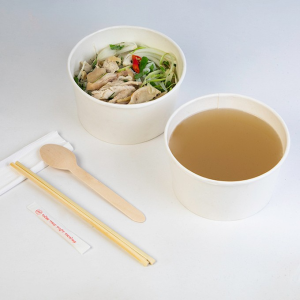 Tô giấy trắng đựng phở 600ml