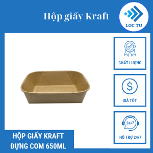 Hộp giấy Kraft chữ nhật 650ml
