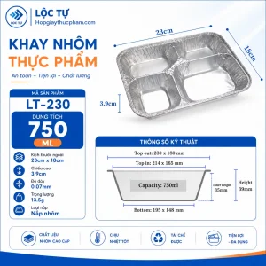 Khay giấy bạc 4 ngăn