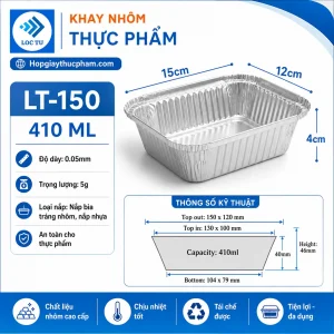 Khay giấy bạc 410ml