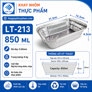 Khay giấy bạc 850ml