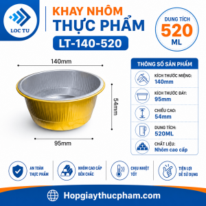 Khay nhôm tròn 520ml