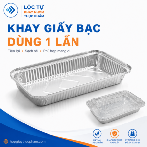 Khay giấy bạc dùng 1 lần